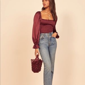 Reformation Chamomile Top Plum M